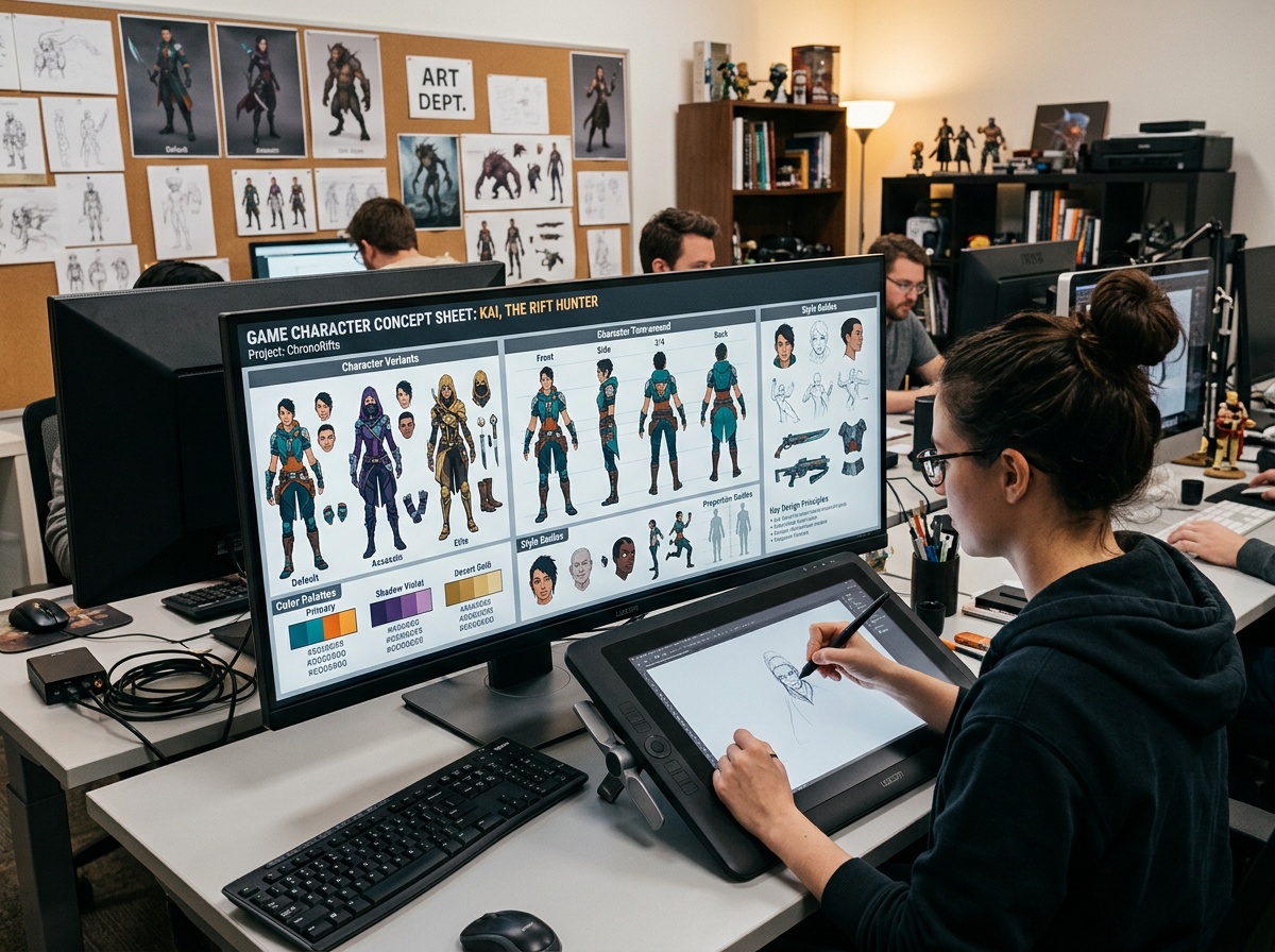 Ironclad Dynasty character design concept sheet