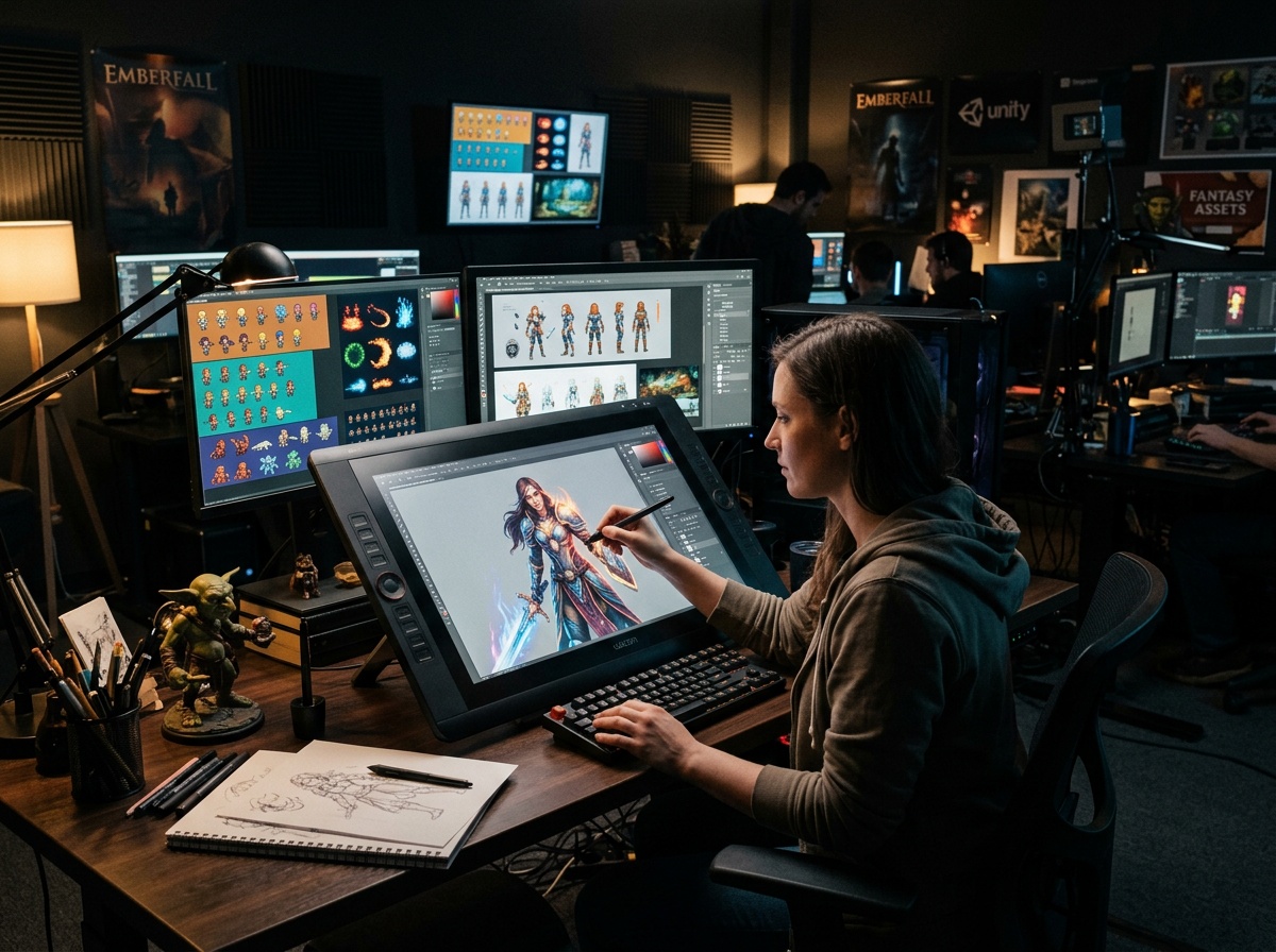 2D game art and illustration creation at PixForge